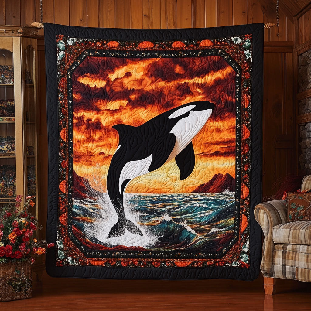 Orca Rising WY2104015CL Quilt