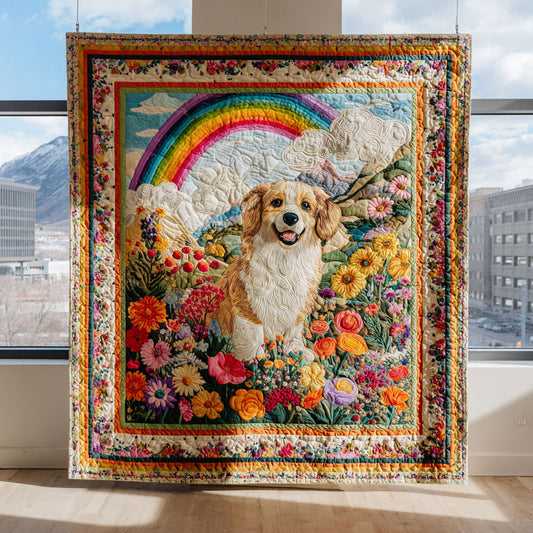 Corgi Bloom Garden CW2708043CL Quilt