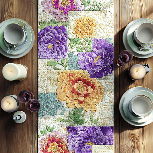 Blooming Flower CW1301163CL Quilted Table Runner