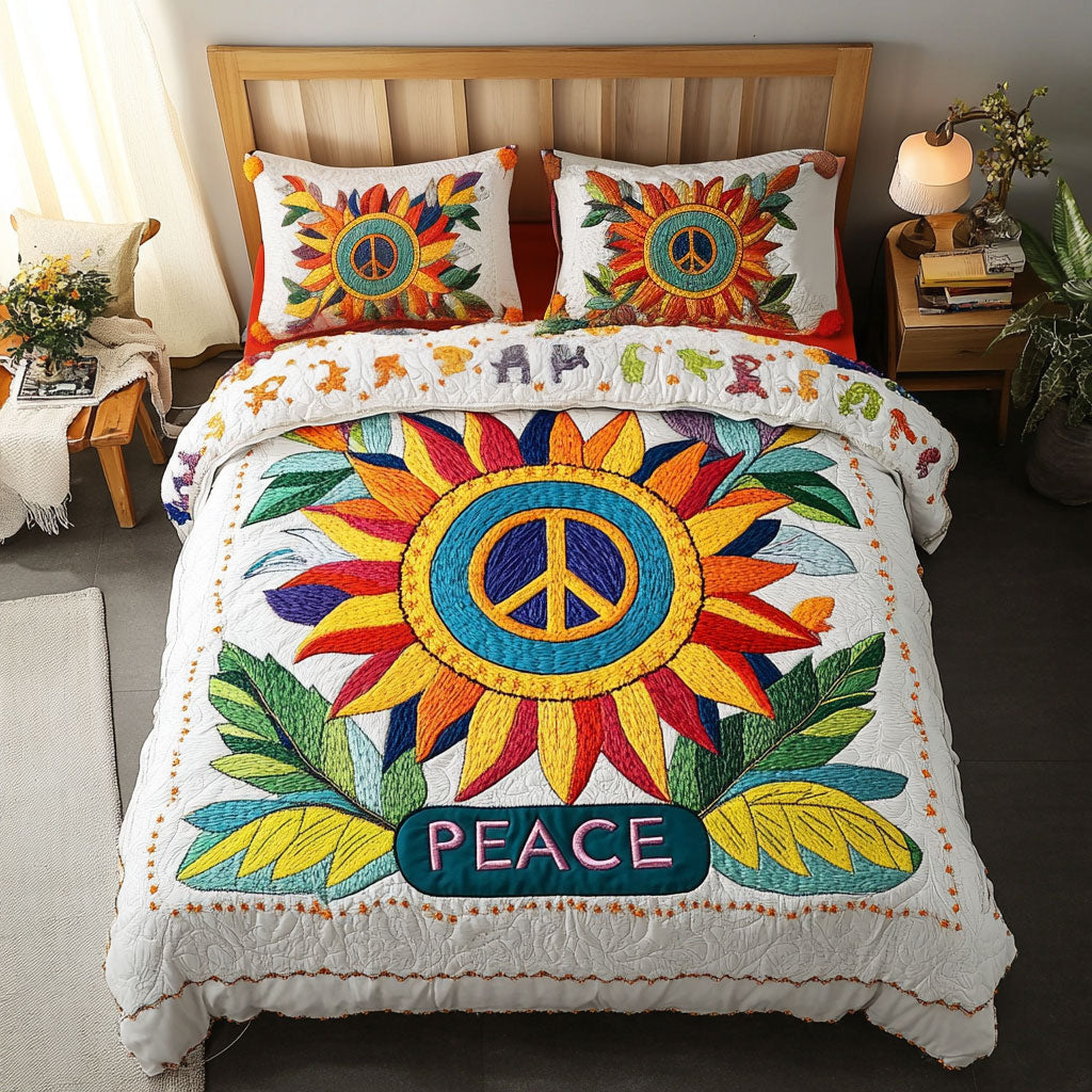 Golden Glow Peace WN0409048CL Duvet Cover Set
