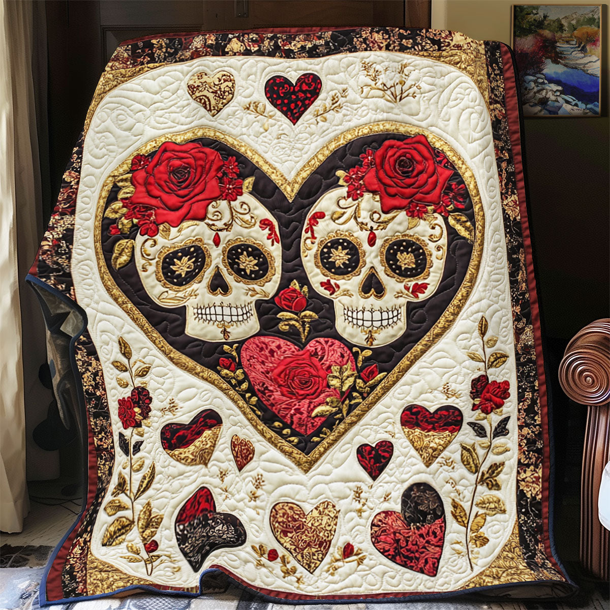 Skulls & Roses Harmony YR1501017CL Quilt