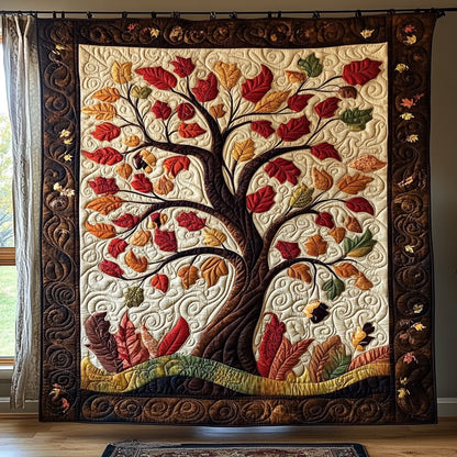 Falling Leaves Patchwork WY0307041CL Quilt