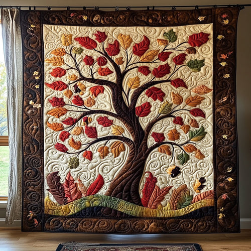 Falling Leaves Patchwork WY0307041CL Quilt