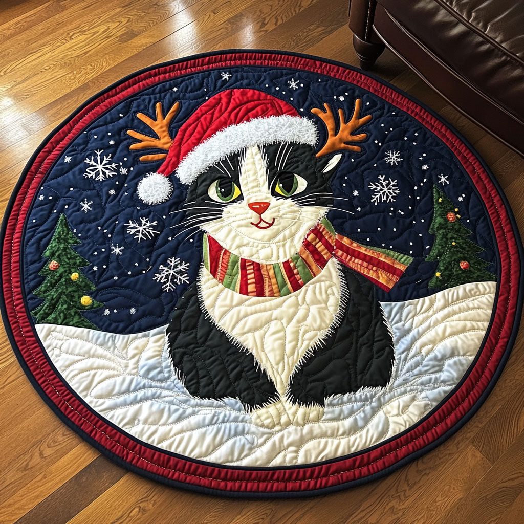 Feline Tuxedo LT2211018CL Quilted Round Mat