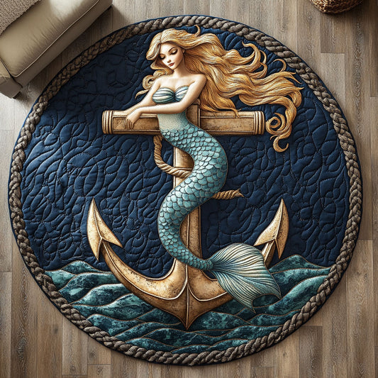 Mermaid WX1205019CL Quilted Round Mat