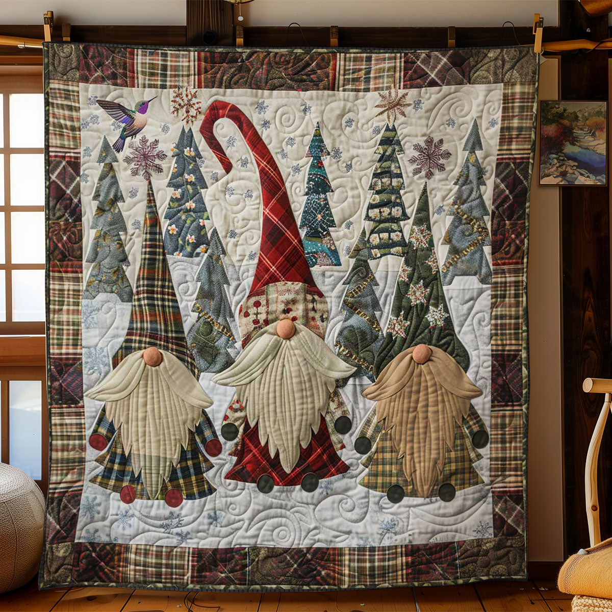 Gnome Holiday Magic WN1610048CL Quilt