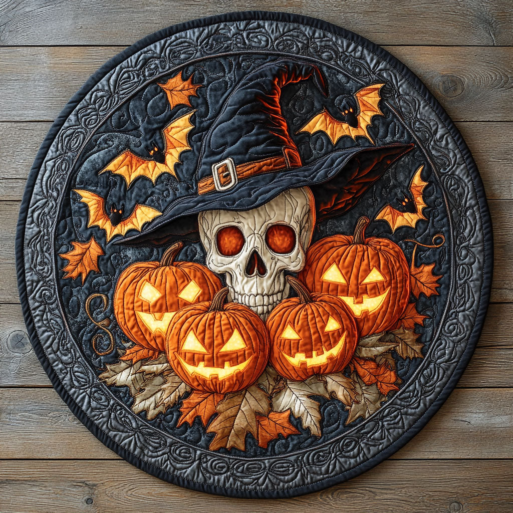Spooky Autumn CW1107042CL Quilted Round Mat