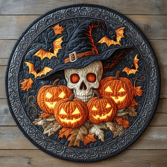 Spooky Autumn CW1107042CL Quilted Round Mat