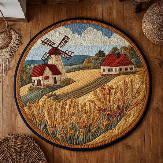 Wheat Field WY0206053CL Quilted Round Mat