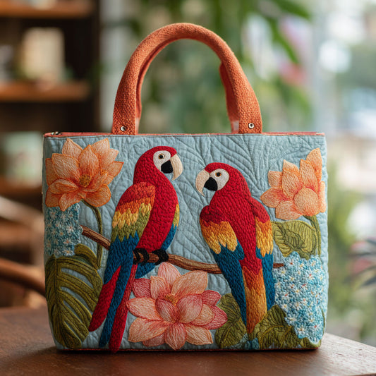 Tropical Parrot CW2609021CL Quilted Tote Bag