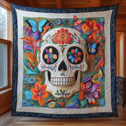 Floral Skull CW0807021CL Quilt