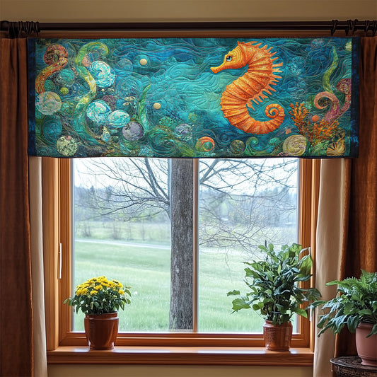 Seahorse Beach WX2205050CL Quilted Valance