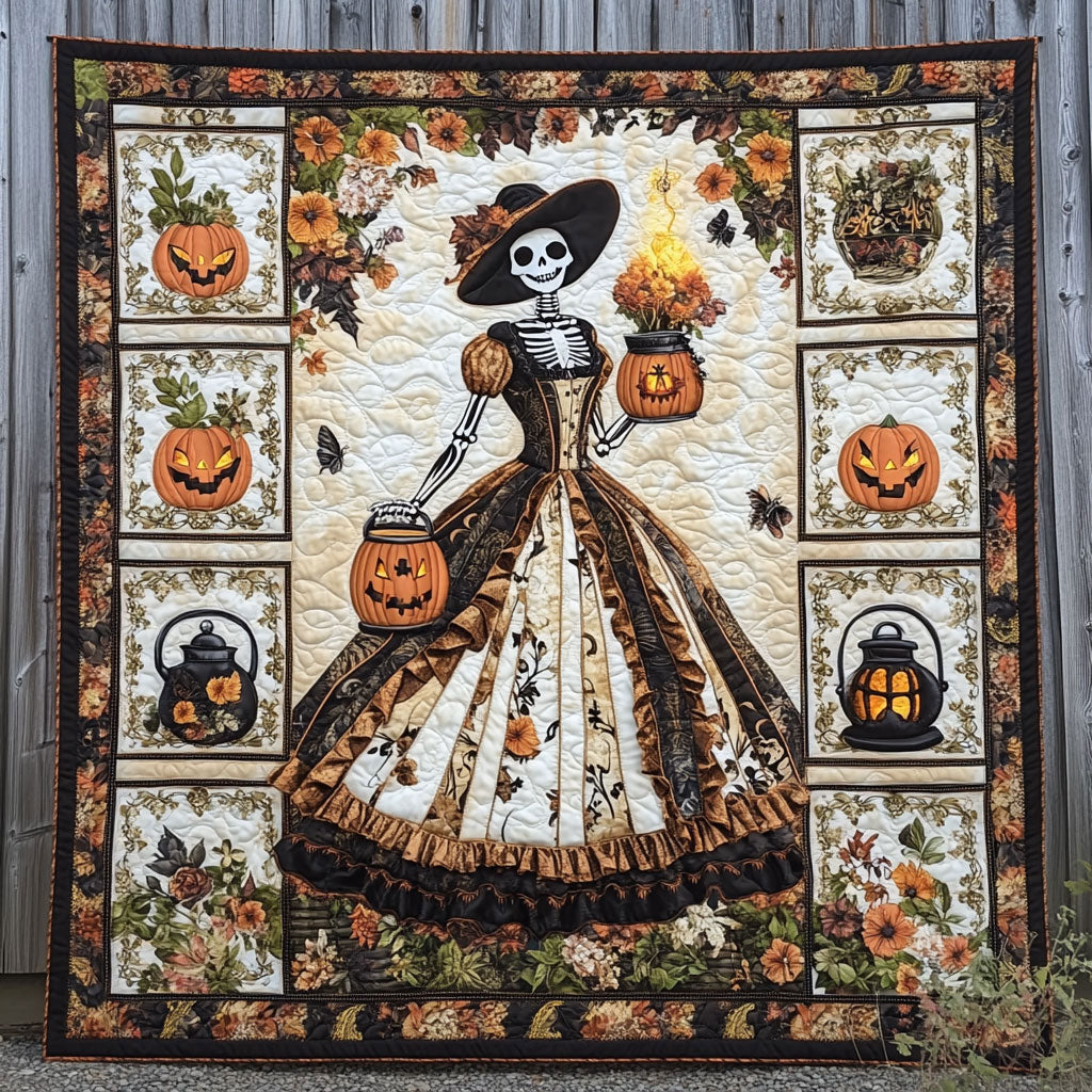 Crimson Skeleton Lady WN1908018CL Quilt