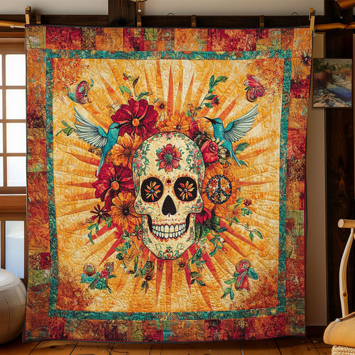 Skull And Hummingbird WN3110067CL Quilt