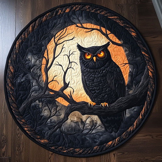 Haunted Hoot CW1207021CL Quilted Round Mat