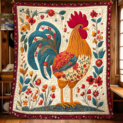 Floral Chicken CW1411030CL Quilt