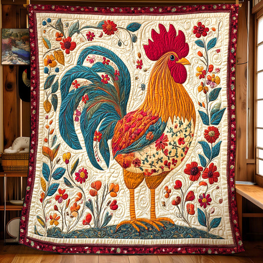 Floral Chicken CW1411030CL Quilt