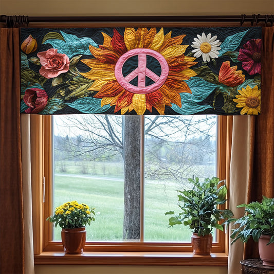 Sunflower Hippie WX1405041CL Quilted Valance