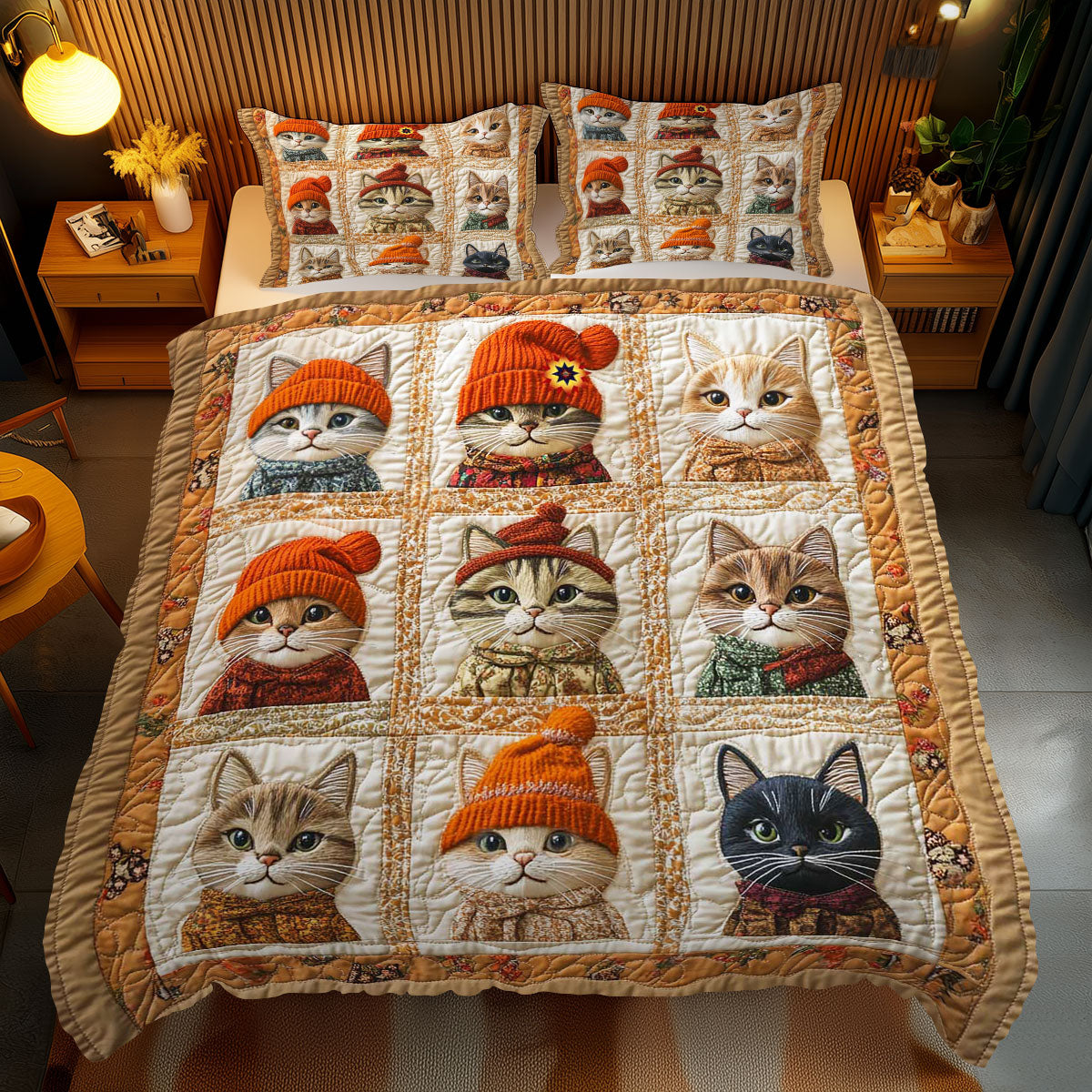 Warmy Winter Cat WP2311041CL Duvet Cover Set