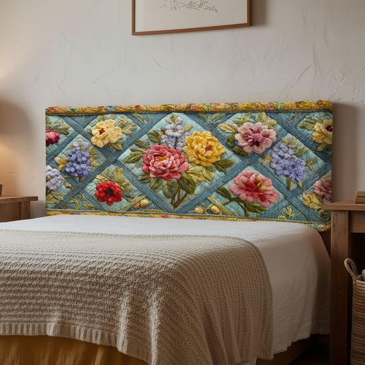 Rose Patchwork CP2412007CL Quilted Headboard Slipcover