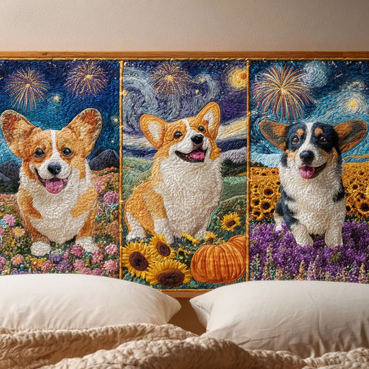 Corgi Autumn CW0501001CL Quilted Headboard Slipcover