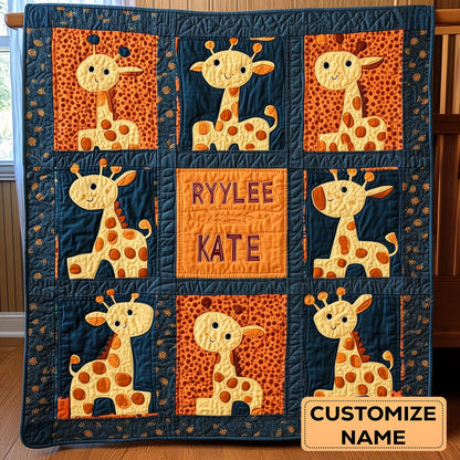 Giraffe Patch WY2607020CL Personalized Baby Quilt