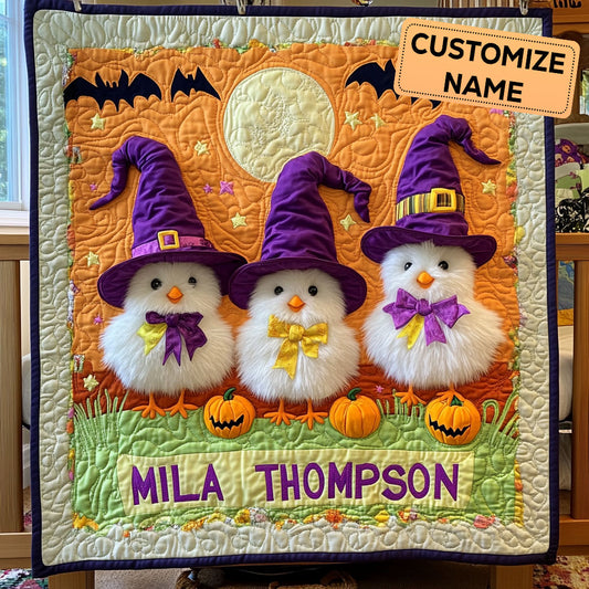 Chick Or Treat CP3107064CL Personalized Baby Quilt