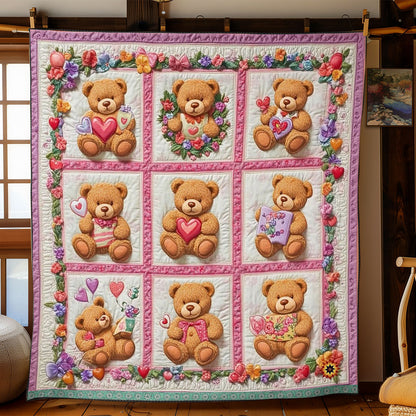 Love Letter Teddy Bear WJ1712022CL Quilt