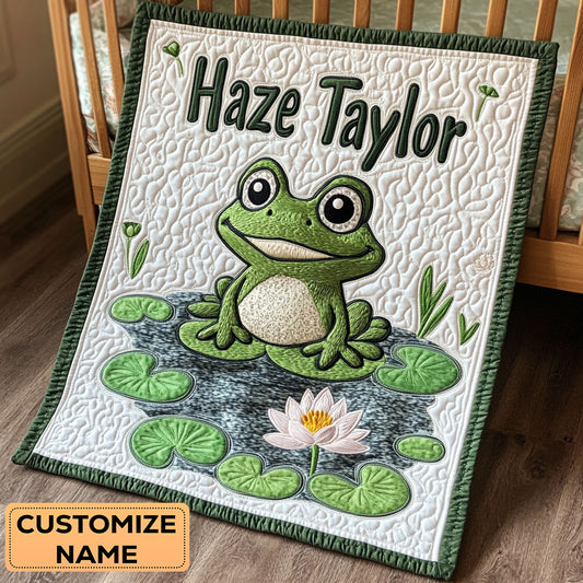 Happy Frog WN2907055CL Personalized Baby Quilt