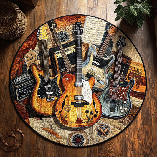 Electric Guitar Collection WY0905024CL Quilted Round Mat