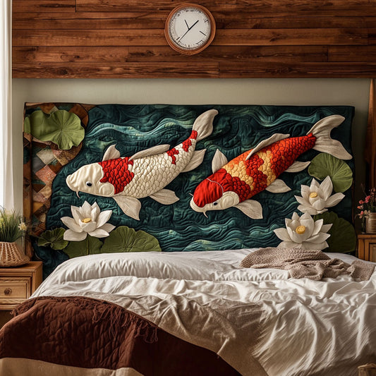 Lotus & Koi Serenity KL2912027CL Quilted Headboard Slipcover