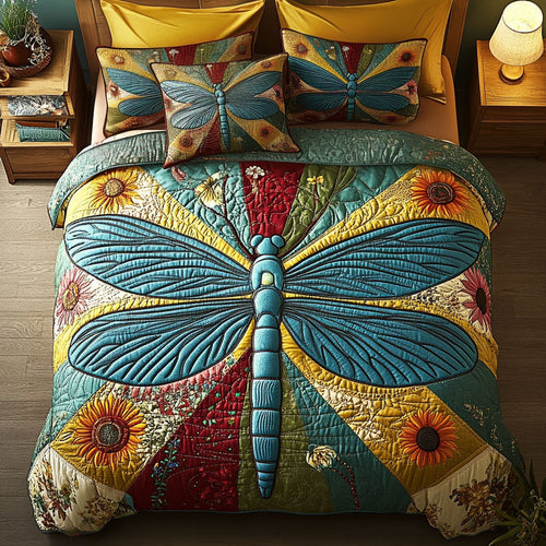 Teal Dragonfly WY2502061CL Duvet Cover Set