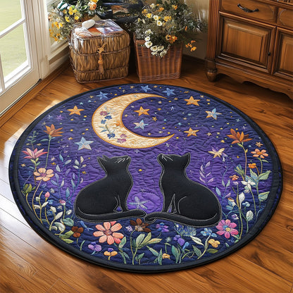 Cosmic Catscape WP2304004CL Quilted Round Mat