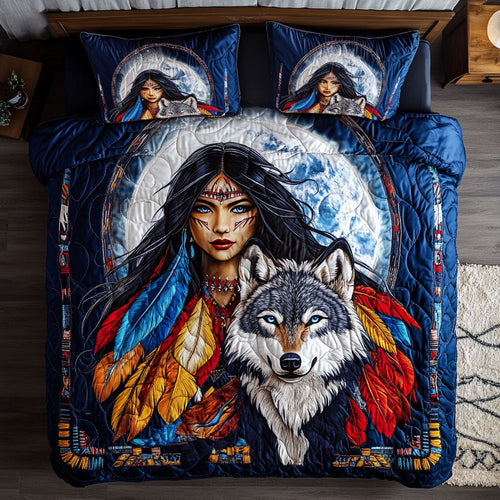 Sky Dance Wolf And Woman WN0908074CL Duvet Cover Set