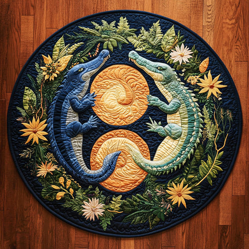 The Reptile Dance WY1908024CL Quilted Round Mat