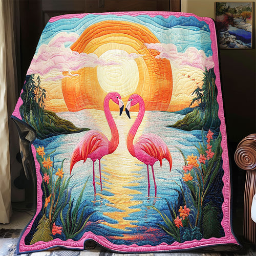 Flamingo In Sunset WX1701046CL Quilt
