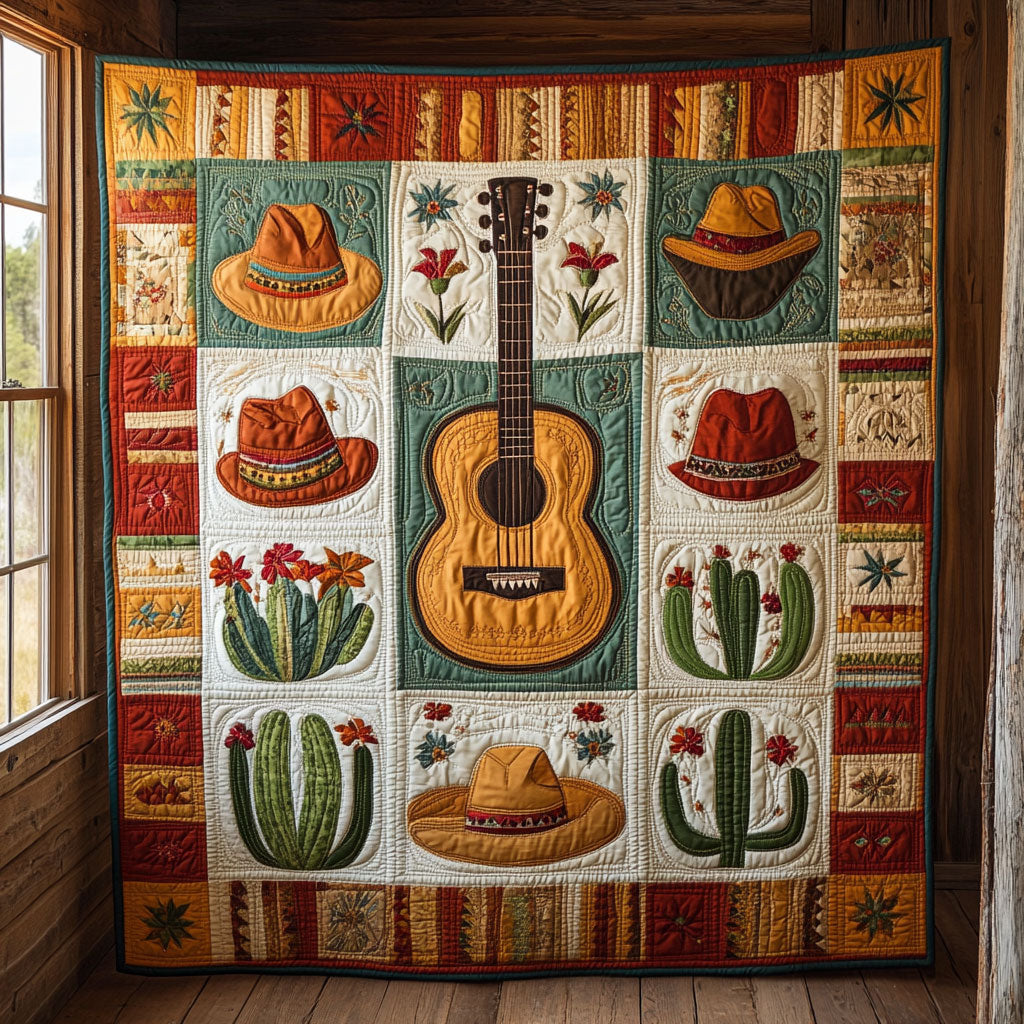 Desert Bloom Guitar CW2708049CL Quilt