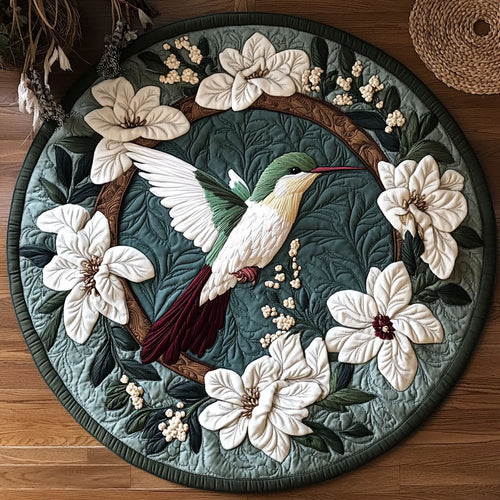 Hummingbird Blossom WY2105049CL Quilted Round Mat