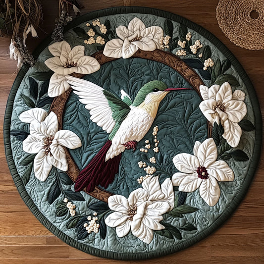 Hummingbird Blossom WY2105049CL Quilted Round Mat