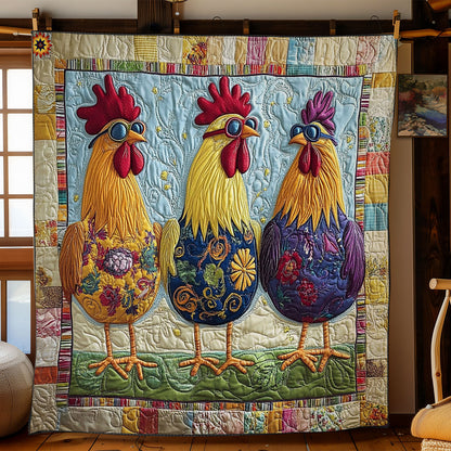 Fashion Three Hen WY2512009CL Quilt