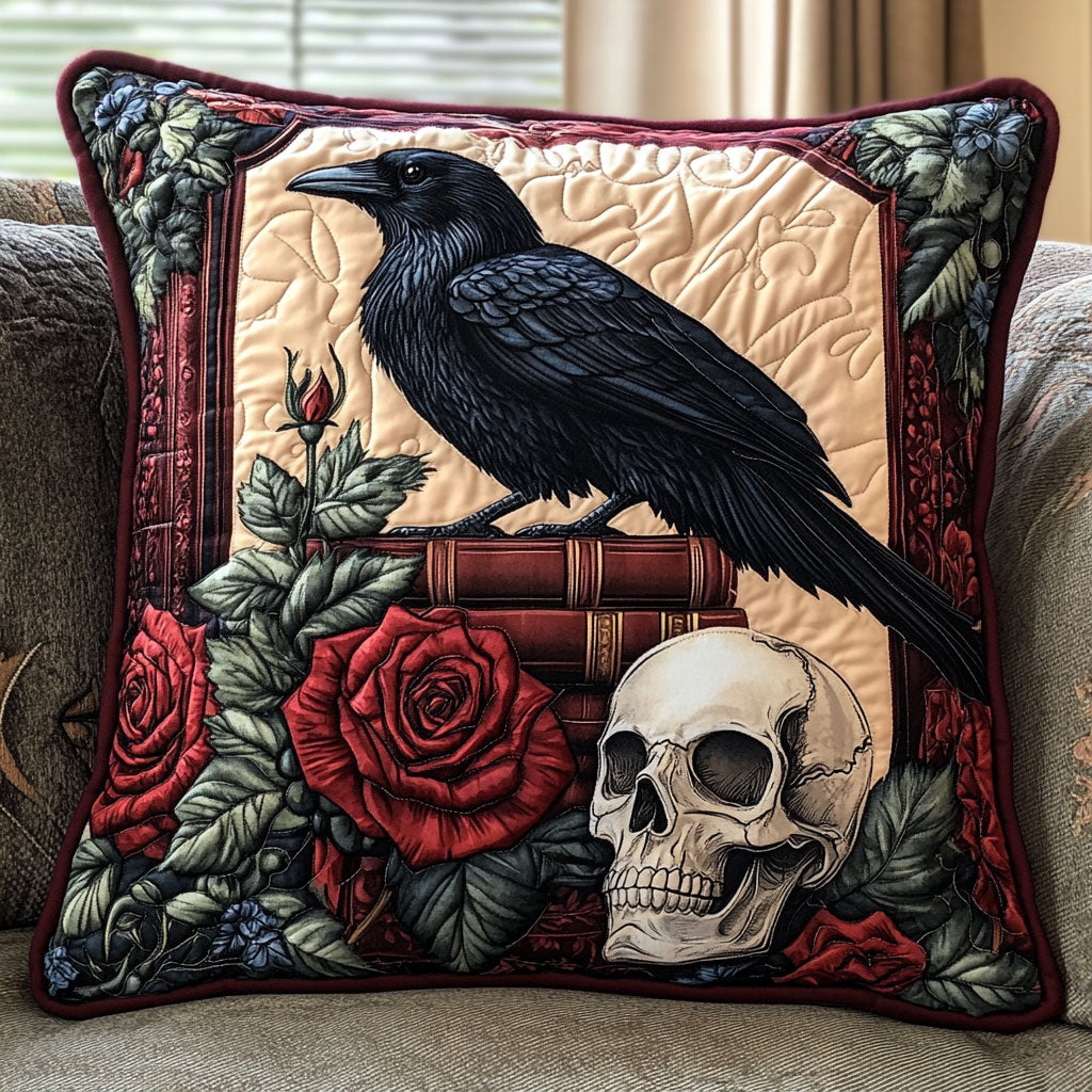 Raven Skull CW0901041CL Quilt Pillow Case