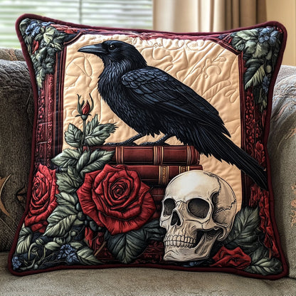 Raven Skull CW0901041CL Quilt Pillow Case