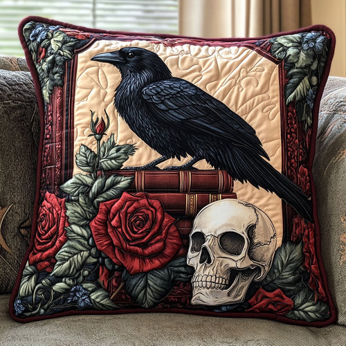 Raven Skull CW0901041CL Quilt Pillow Case