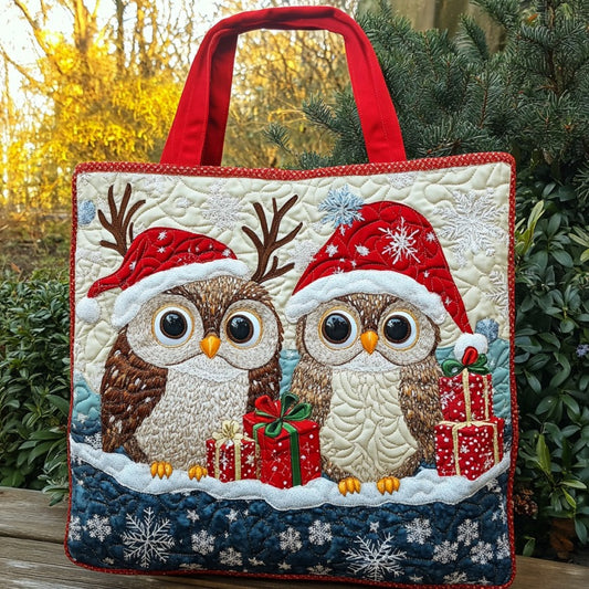 Christmas Owls XR2709006CL Quilted Tote Bag