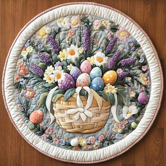 Easter Bloom WN2804029CL Quilted Round Mat