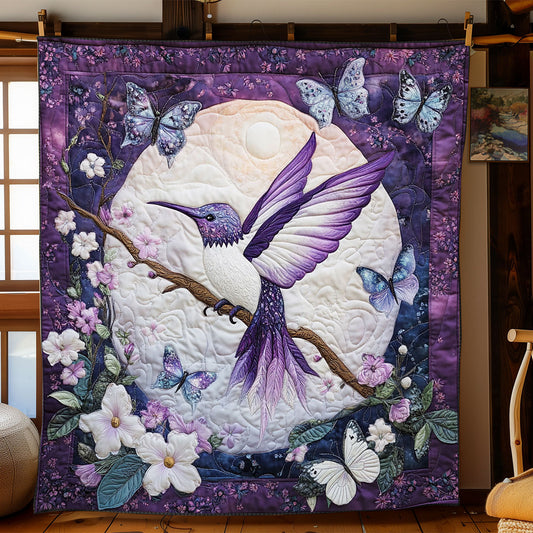 Purple Hummingbird WJ0901020CL Quilt