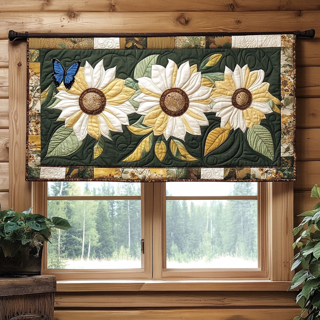 Sunflower Garden WP1403023CL Quilted Valance