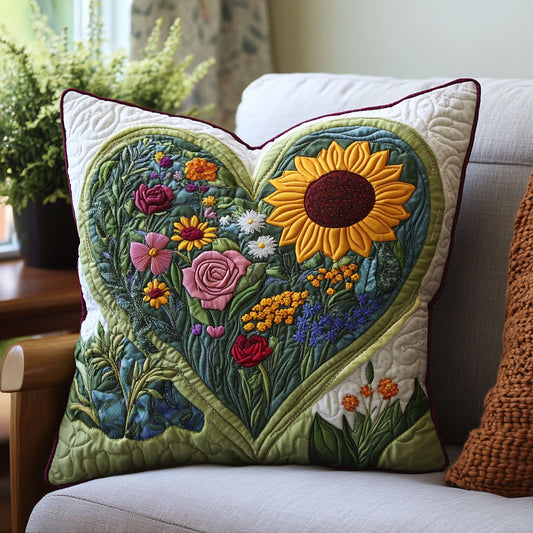 Flower Heart CW1401111CL Quilt Pillow Case