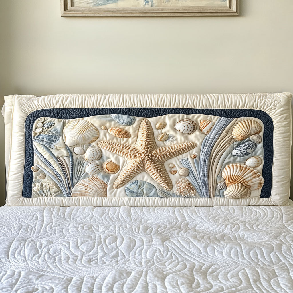 Seashell Glow WN0501053CL Quilted Headboard Slipcover