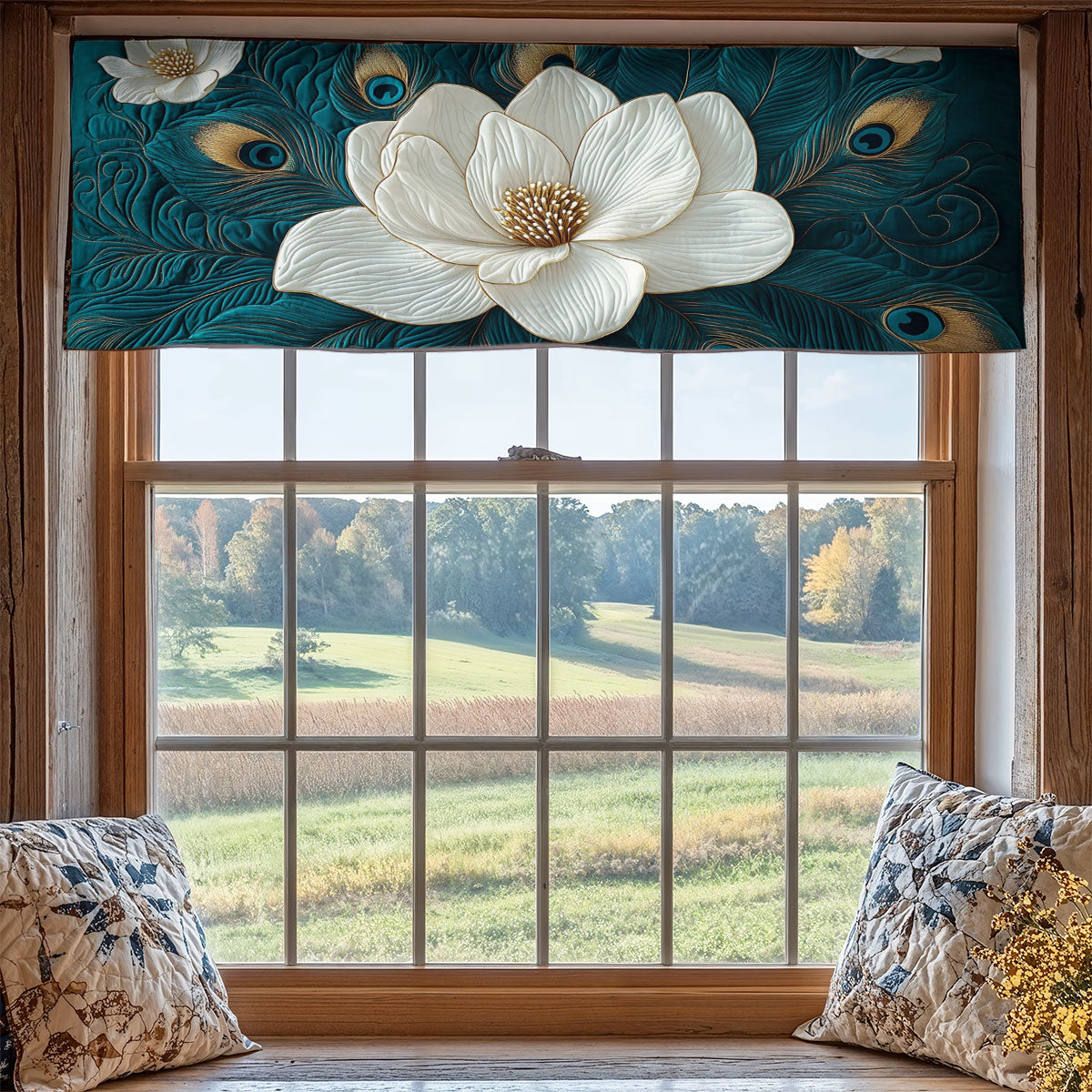 Magnolia Peacock WX1405025CL Quilted Valance